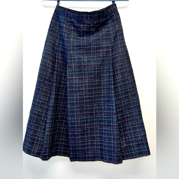 Vintage Peabody House Wool Pleated Rockabilly Dark Academia Goth Pleated Skirt - Picture 3 of 11